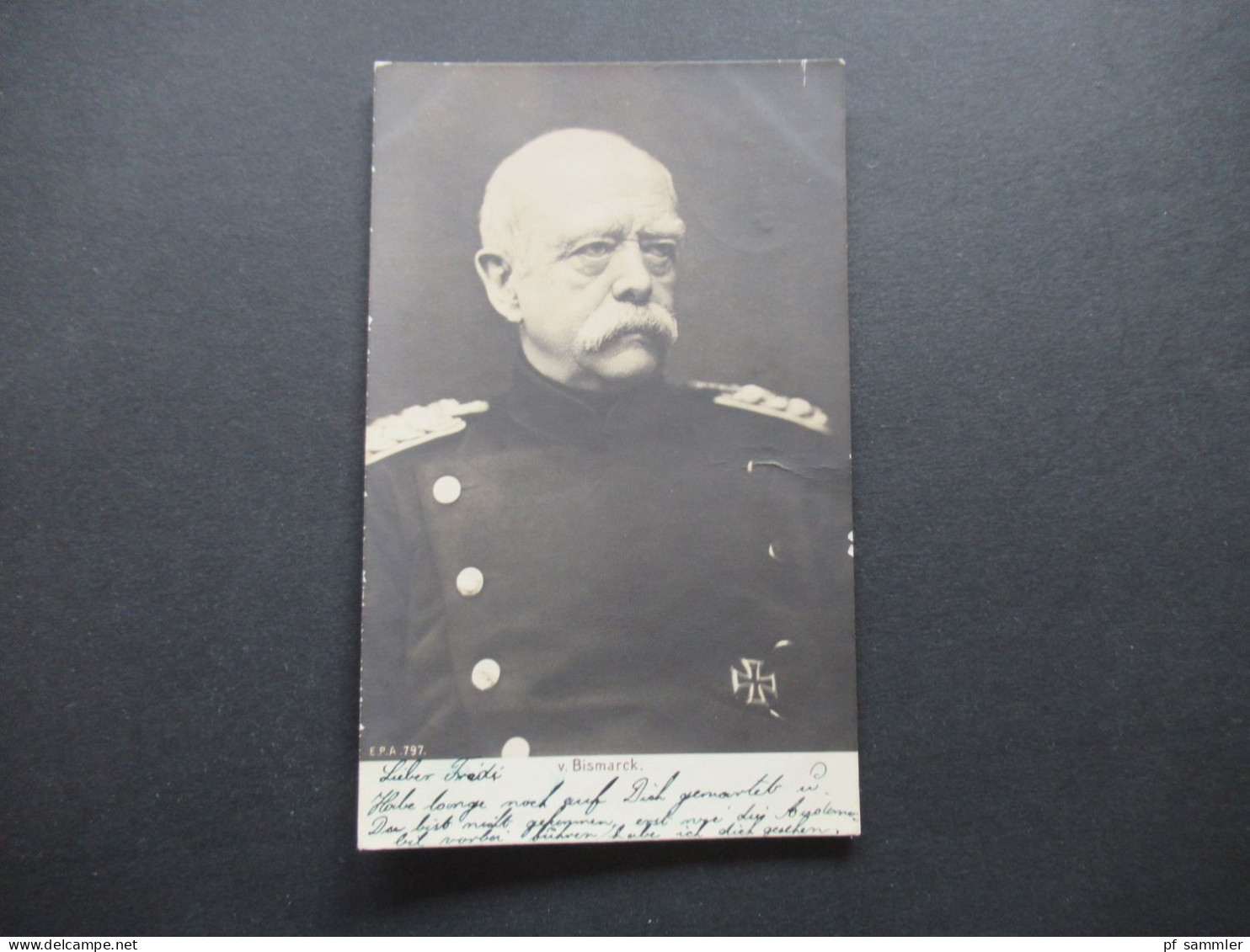 Schweiz 1902 Foto PK Von Bismarck Als Ortsverwendung In Zürich - Covers & Documents