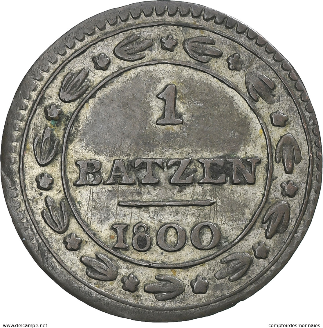 Monnaie, Suisse, République Helvétique, Batzen, 1800, Bern, TTB, Billon, KM:A8 - Autres & Non Classés