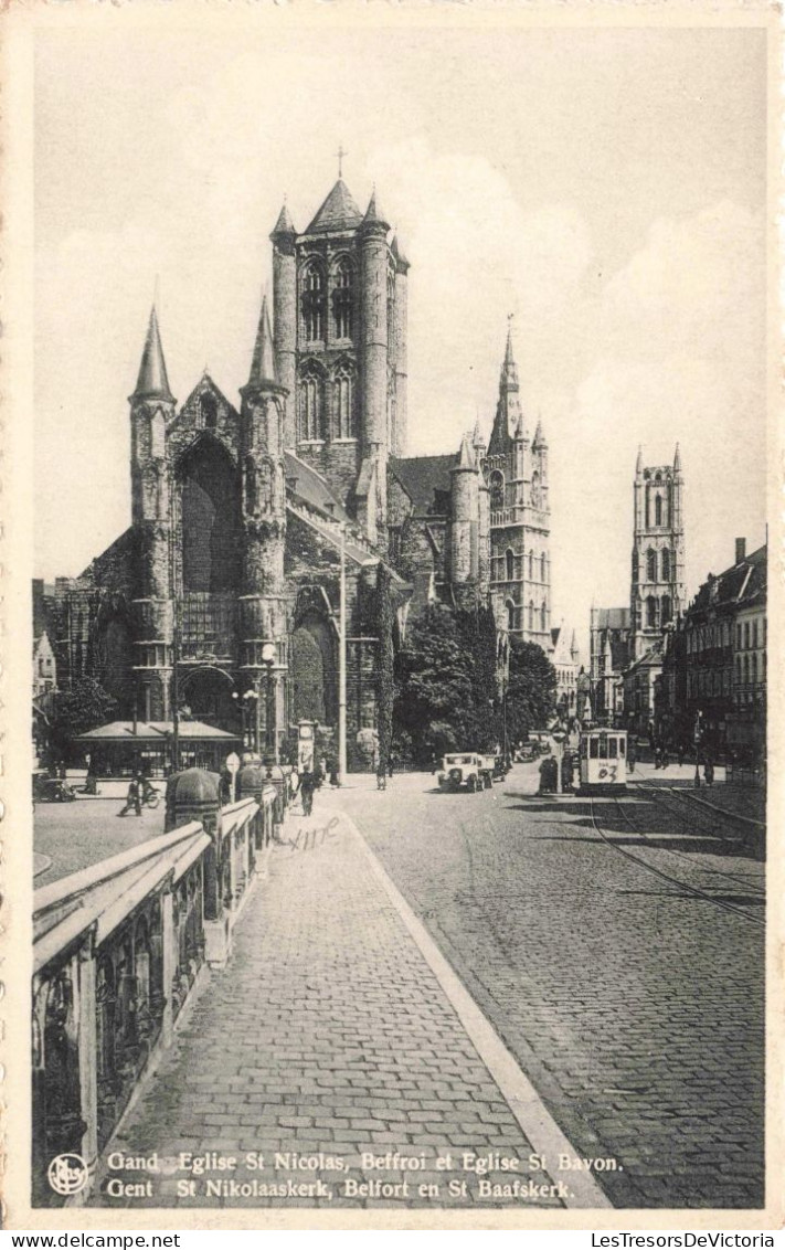 BELGIQUE - Gent - Eglise Saint Nicolas - Belfroi Et Eglise St Bavon - Carte Postale Ancienne - Gent