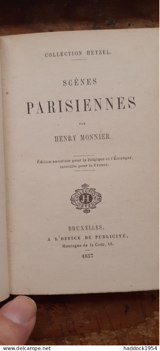 Scénes Parisiennes HENRY MONNIER à L'office De Publicité 1857 - Paris