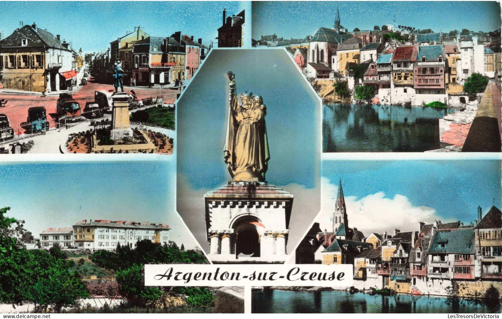 FRANCE - Argenton Sur Creuse - Place De La République - Vieilles Galeries - Colorisé - Carte Postale Ancienne - Other & Unclassified