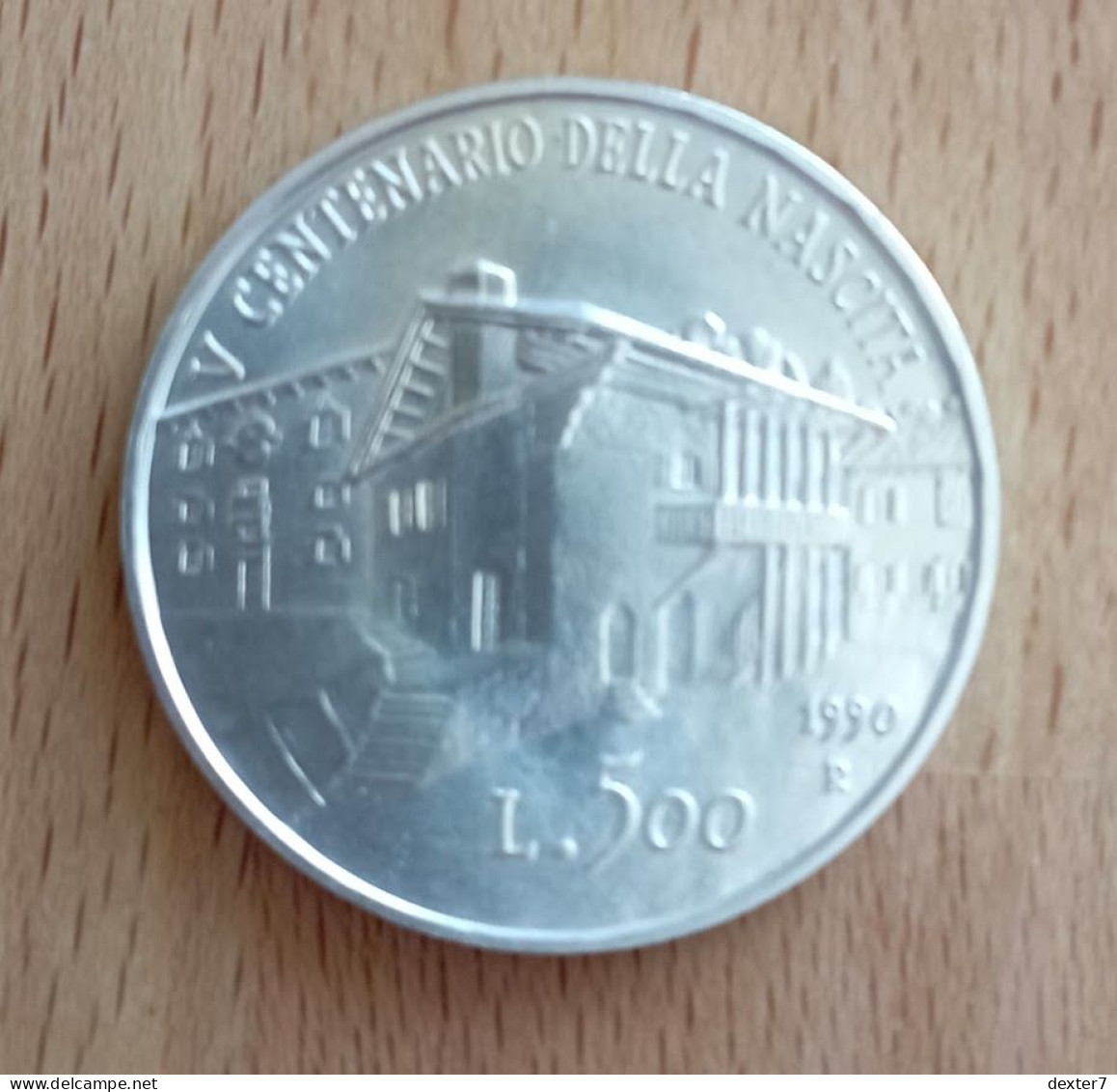 1990 500 Lire Tiziano UNC Silver - 500 Lire