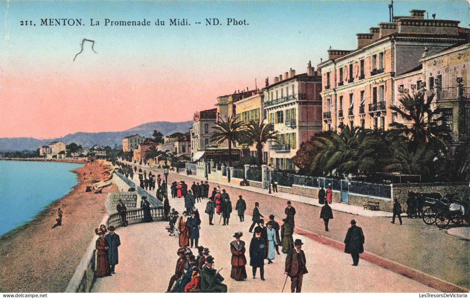 FRANCE - Menton - La Promenade Du Midi - Colorisé - Carte Postale Ancienne - Menton