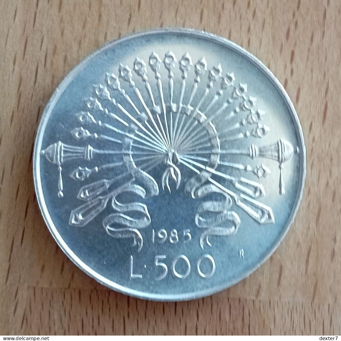 1985 Manzoni 500 Lire UNC - 0,30 Oz Of Pure Silver - 500 Liras