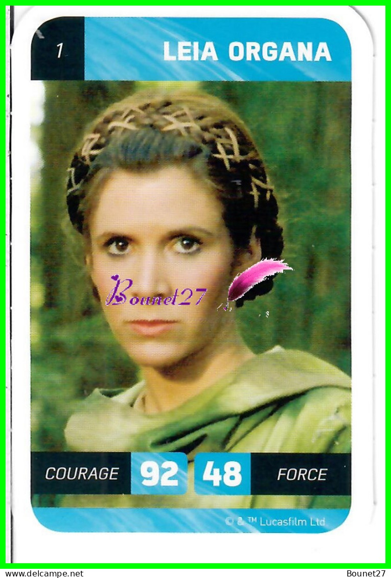 Carte Leclerc " STAR WARS " 2018 - N° 1 LEIA ORGANA - Star Wars