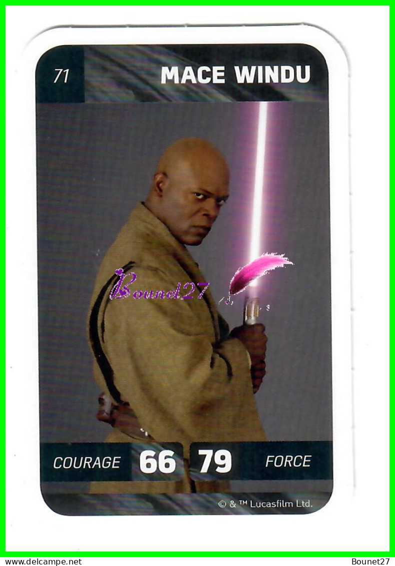 Carte Leclerc " STAR WARS " 2018 - N° 71 MACE WINDU - Star Wars