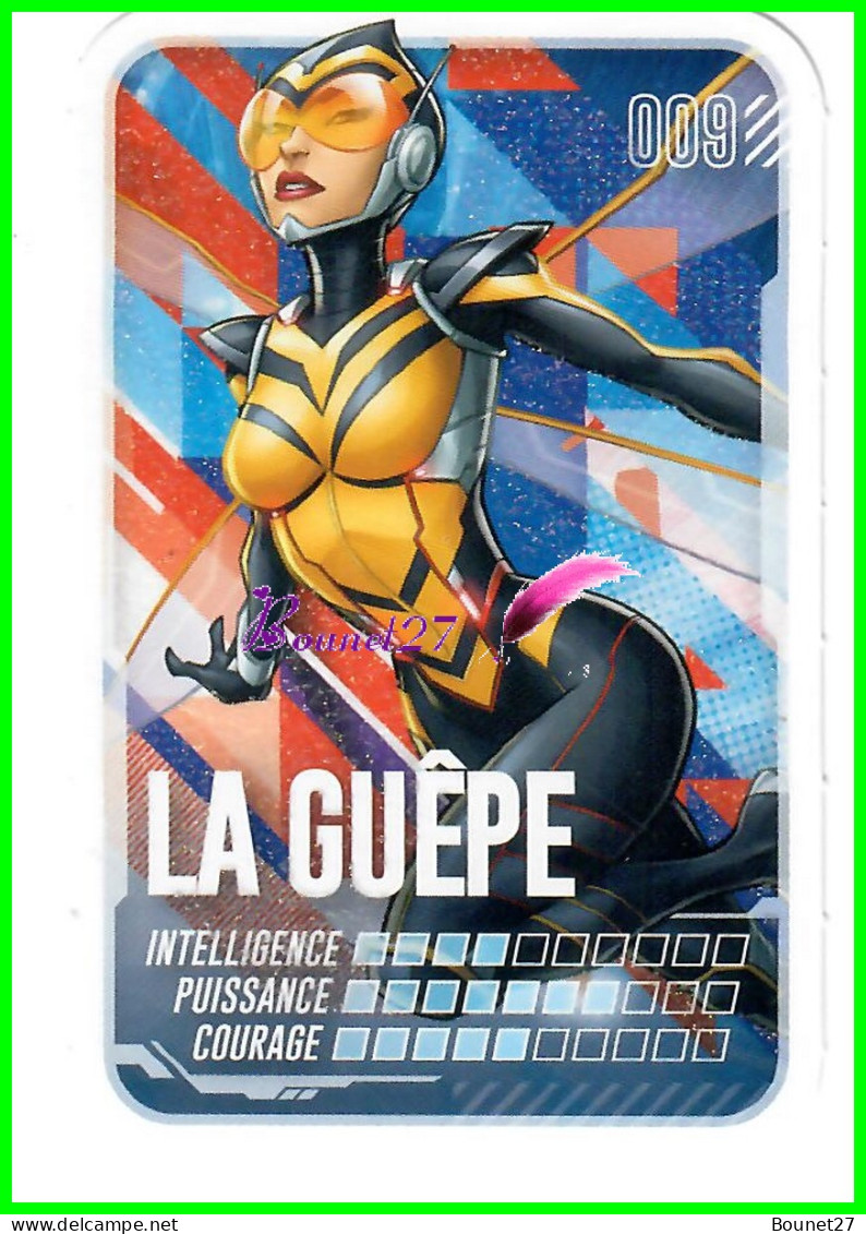 Carte Leclerc " MARVEL " 2022 - N° 9 LA GUÊPE Brillante - Marvel