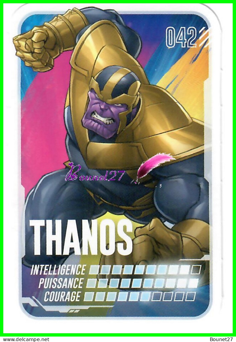 Carte Leclerc " MARVEL " 2022 - N° 42 THANOS - Marvel