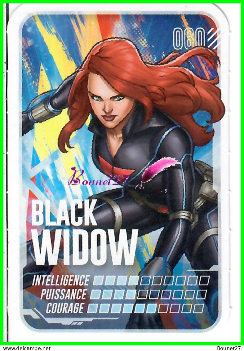 Carte Leclerc " MARVEL " 2022 - N° 60 BLACK WIDOW - Marvel