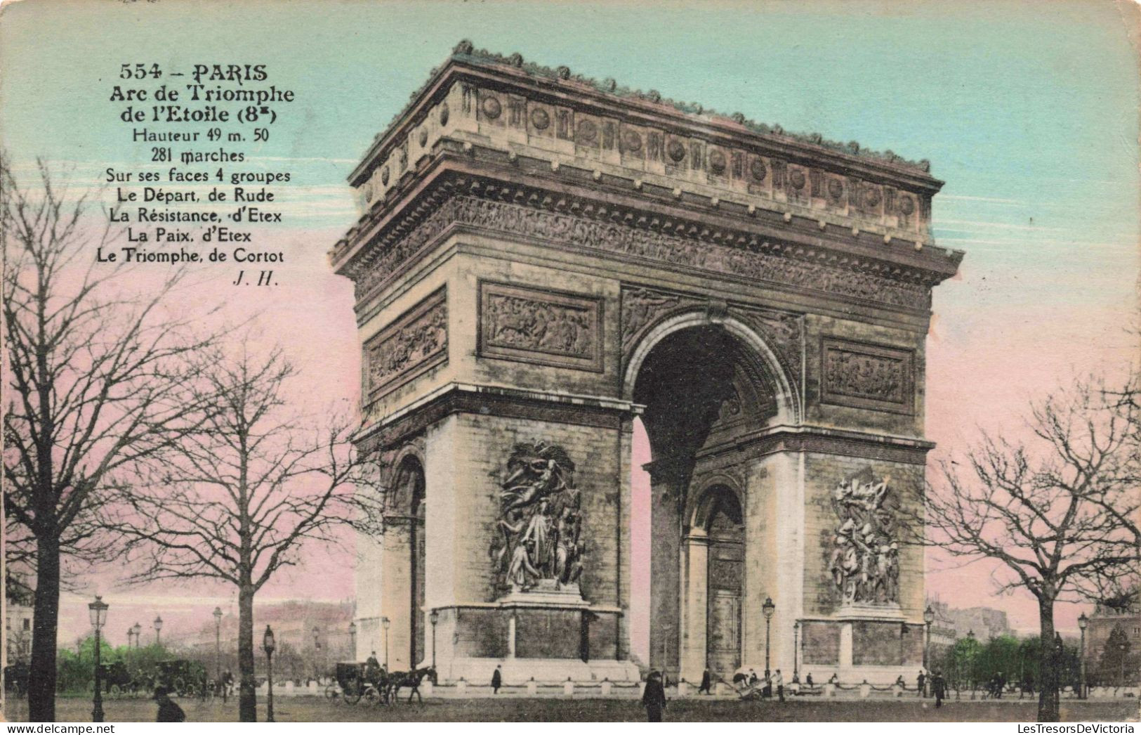 FRANCE - Paris - Arcs De Triomphe De L'Etoile - Colorisé - Carte Postale Ancienne - Arc De Triomphe