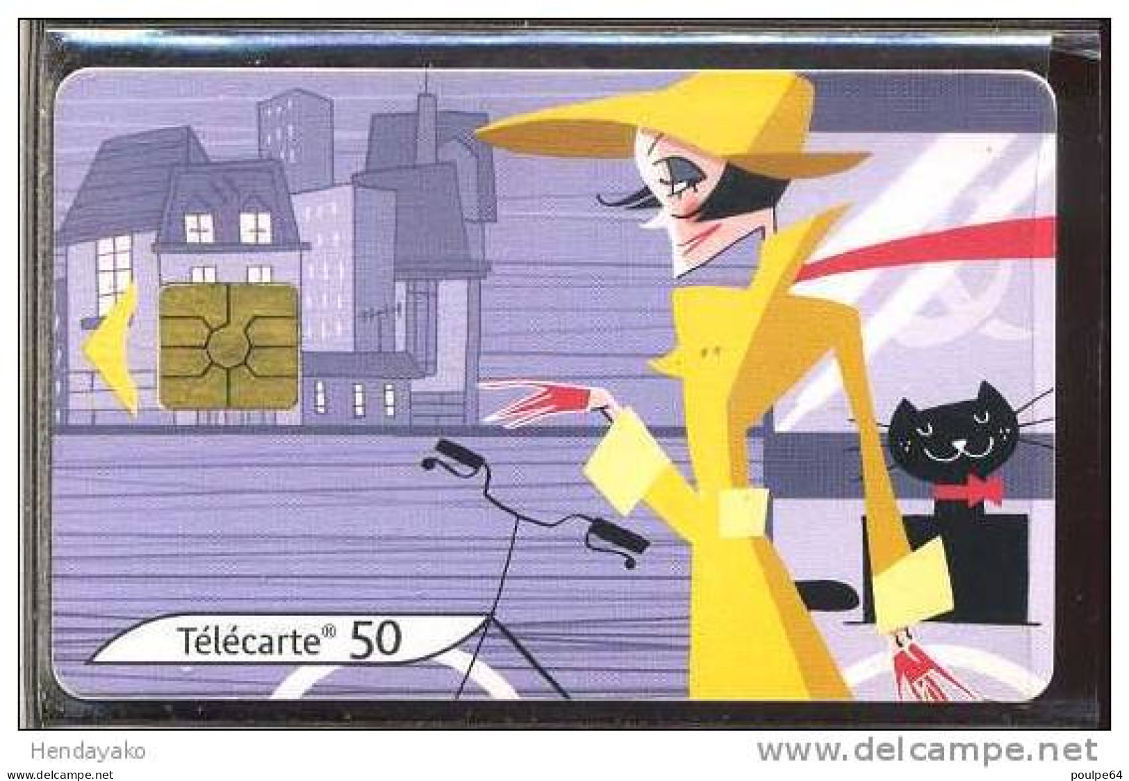 F1306C  12/2003 LES VÉLOS - FEMME ET CHAT  50 GEM2 - 2003