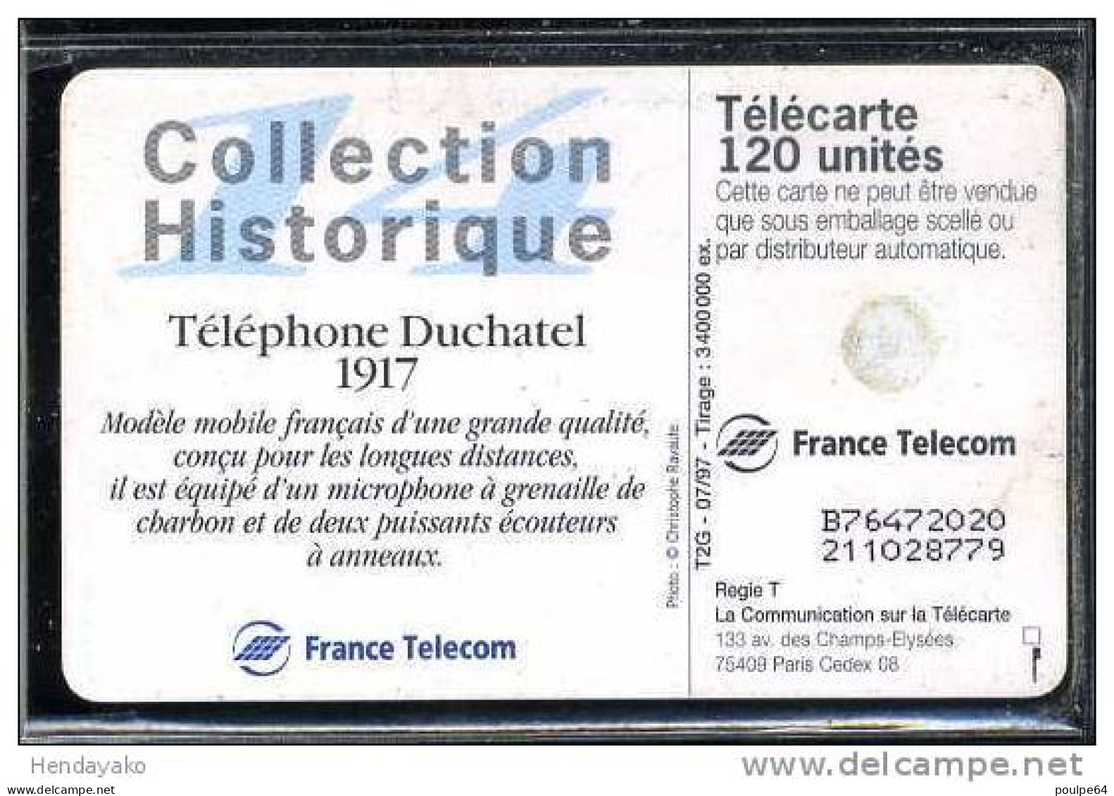 F0765  07/1997 DUCHATEL 1917  120 GEM2 T2G - 1997