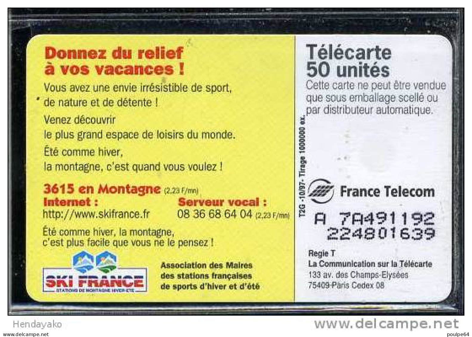 F0731B  10/1997 SKI DE FRANCE  50 SO3 - 1997