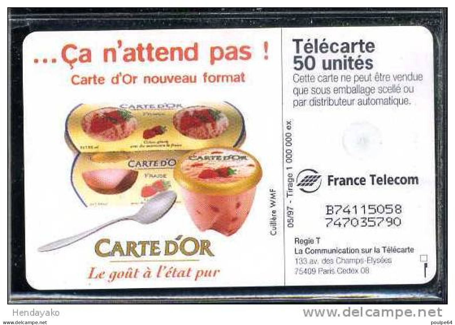 F0739  05/1997 CARTE D’OR FRAISE  50 GEM - 1997