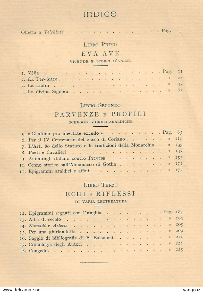 LE PROSE E I FRAMMENTI MELODIOSI - Adriano Weiss Di Valbranca - Livres Anciens