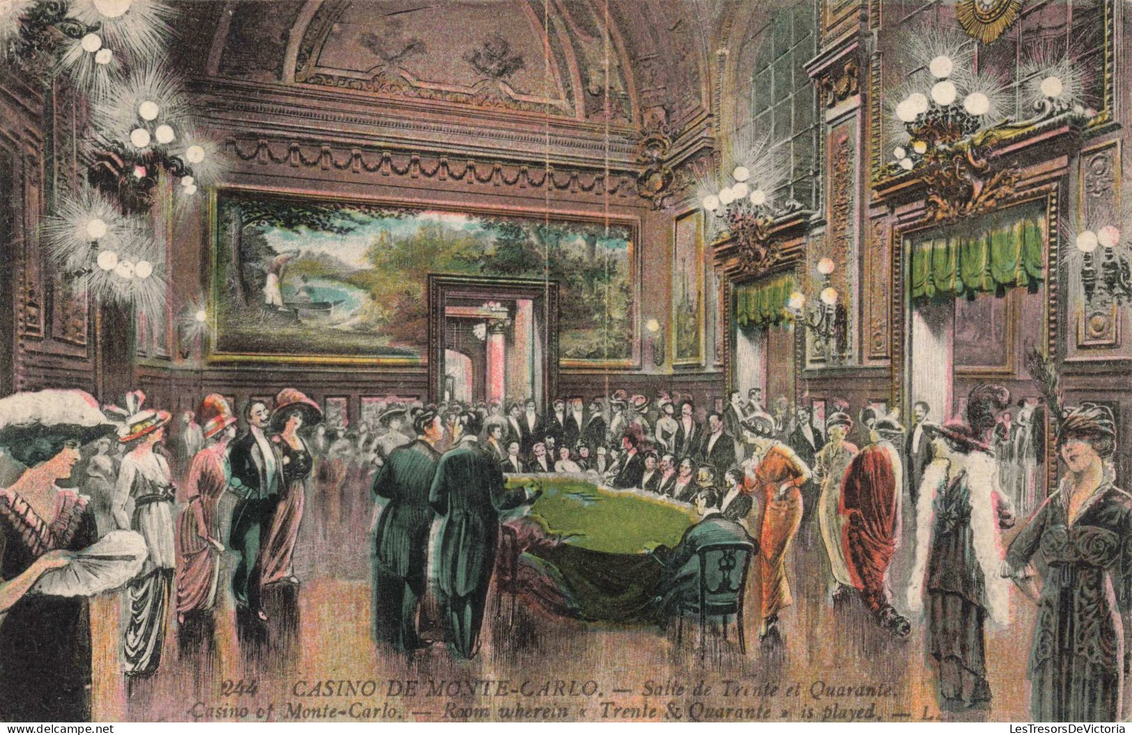 MONACO - Casino De Monte Carlo - Salle De Trente Et Quarante - Animé - Carte Postale Ancienne - Monte-Carlo