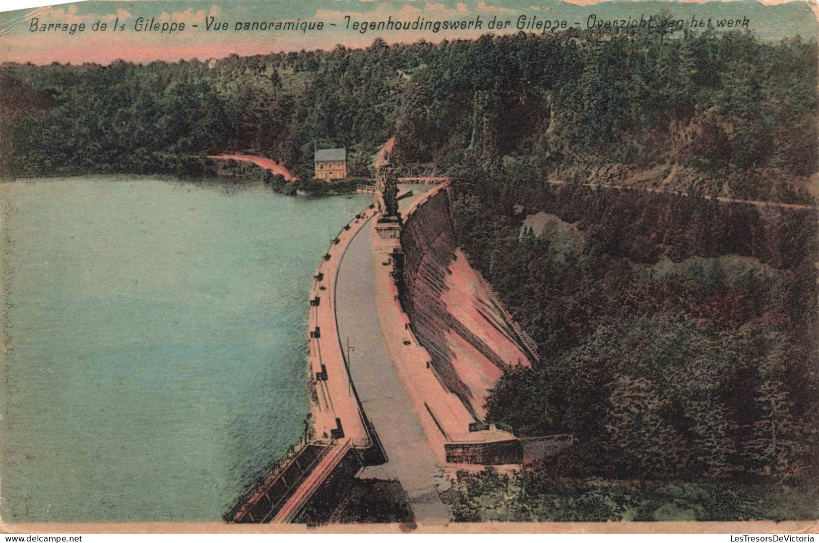 BELGIQUE - Gileppe - Barrage De La Gileppe - Vue Panoramique - Colorisé - Carte Postale Ancienne - Gileppe (Barrage)