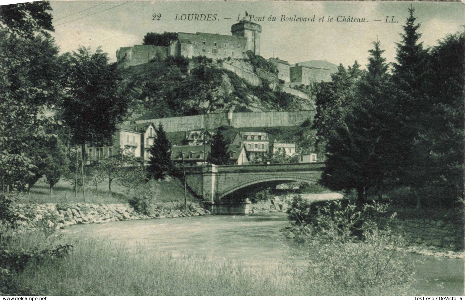 FRANCE - Lourdes - Le Pont Du Boulevard Et Le Château - LL - Carte Postale Ancienne - Lourdes