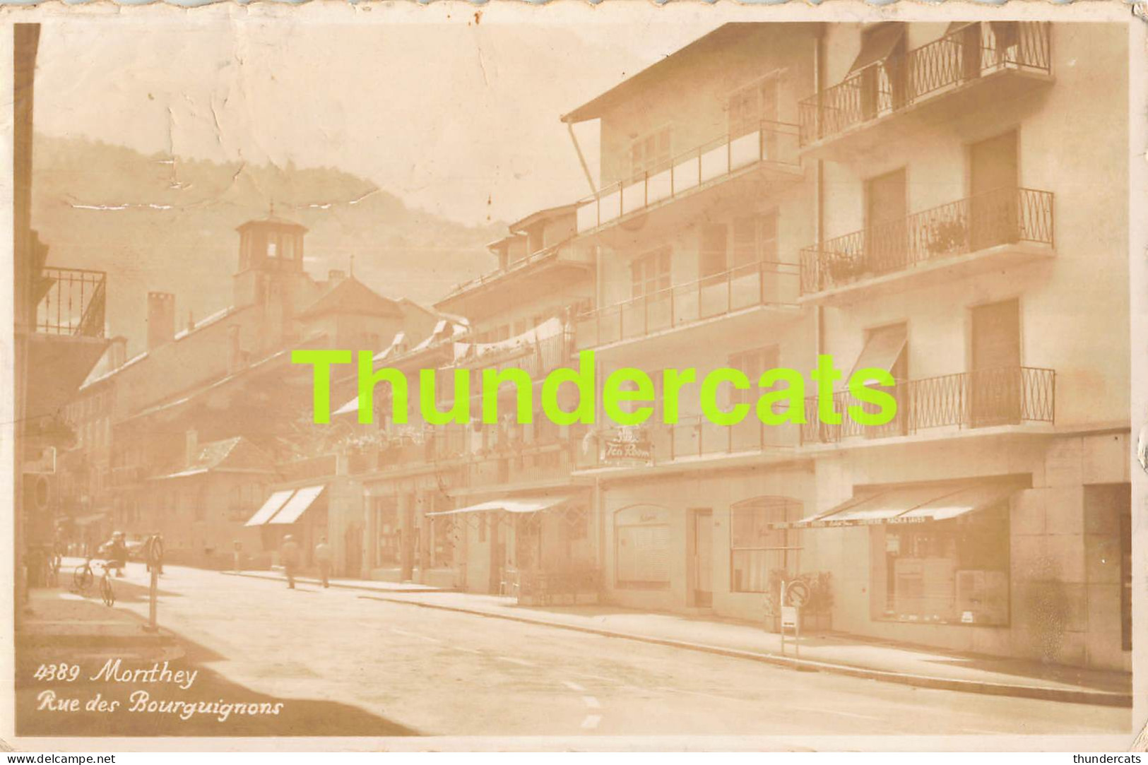 CPA PHOTO MONTHEY RUE DES BOURGUIGNONS  - Monthey