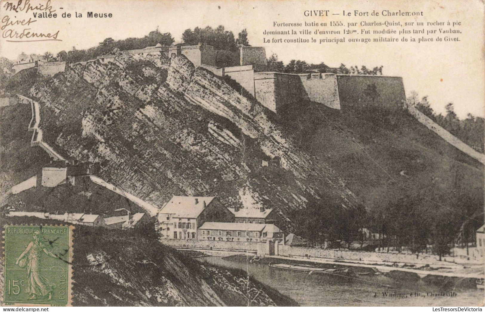 FRANCE - Vallée De La Meuse - GIVET - Le Fort De Charlemont - Carte Postale Ancienne - Givet