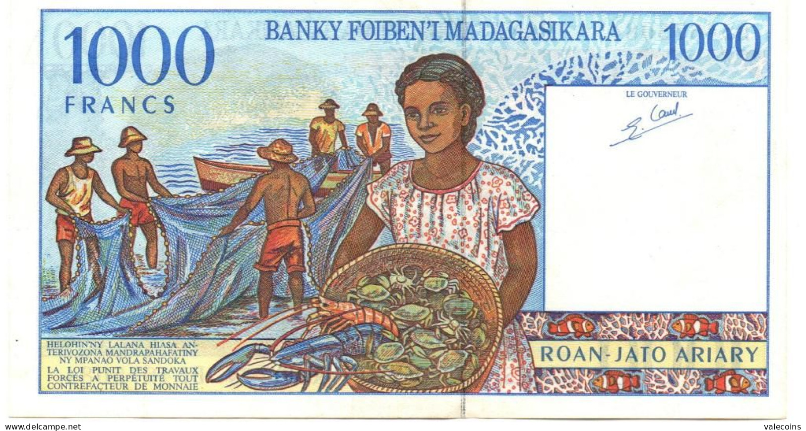 MADAGASCAR - ND (1996-04) - 1000 Francs - P 76 B - XF+ - Madagaskar