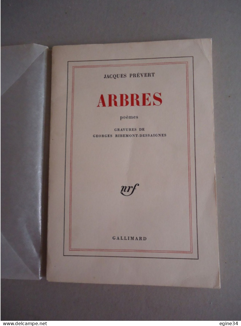 Gallimard - Jacques Prévert - Arbres - Gravures G. Ribemont-Dessaignes - 1976 - Autores Franceses