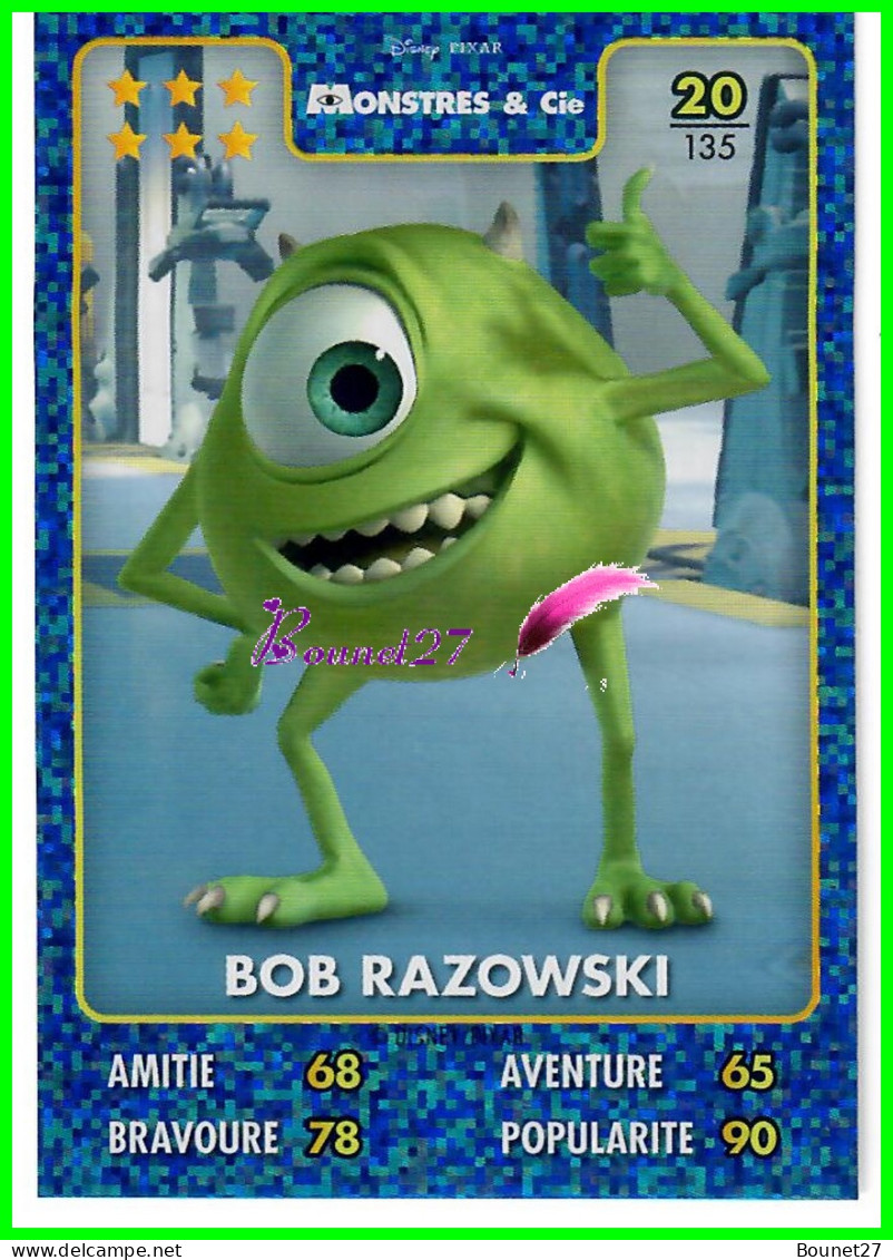 Carte Auchan Disney Pixar 2015 - MONSTRE ET CIE - N°20 BOB RAZOWSKI Brilante - Disney