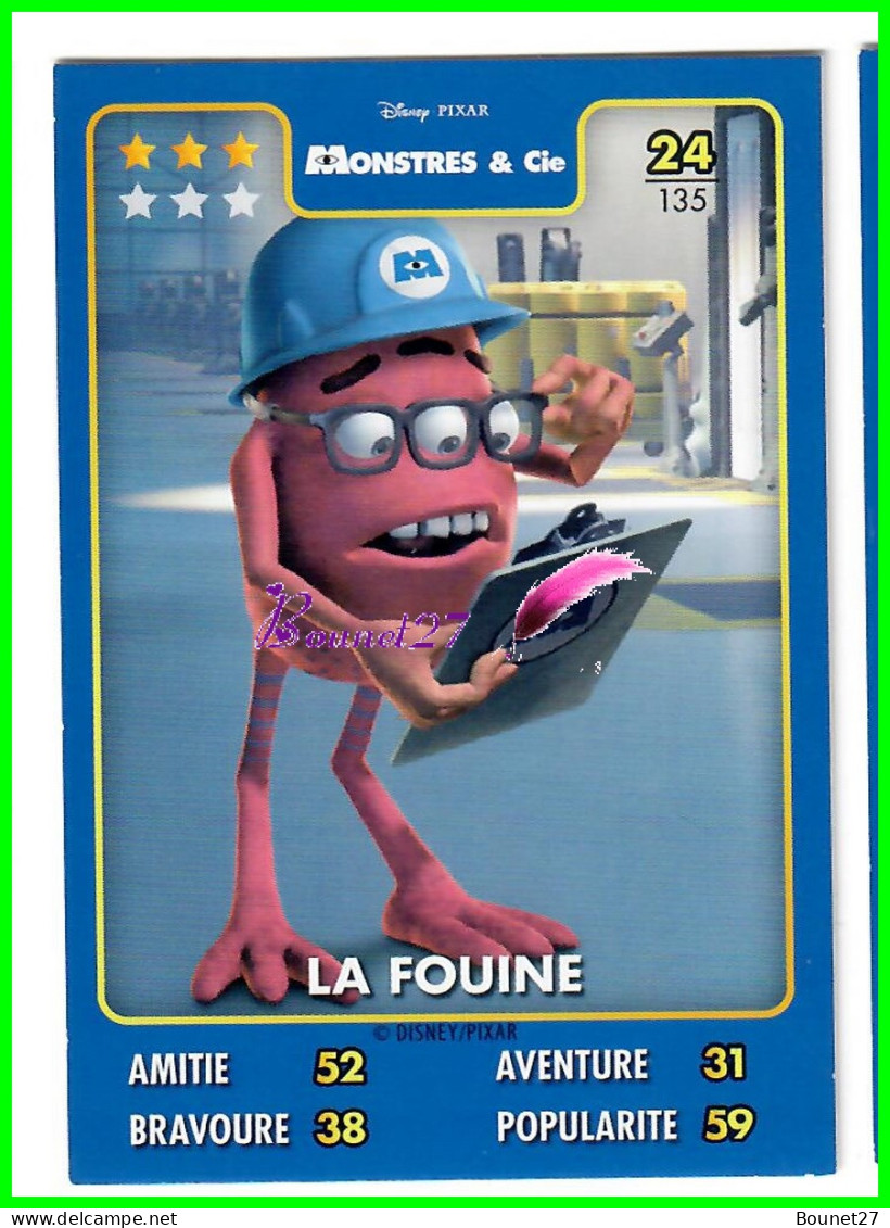 Carte Auchan Disney Pixar 2015 - MONSTRE ET CIE - N°24 LA FOUINE - Disney