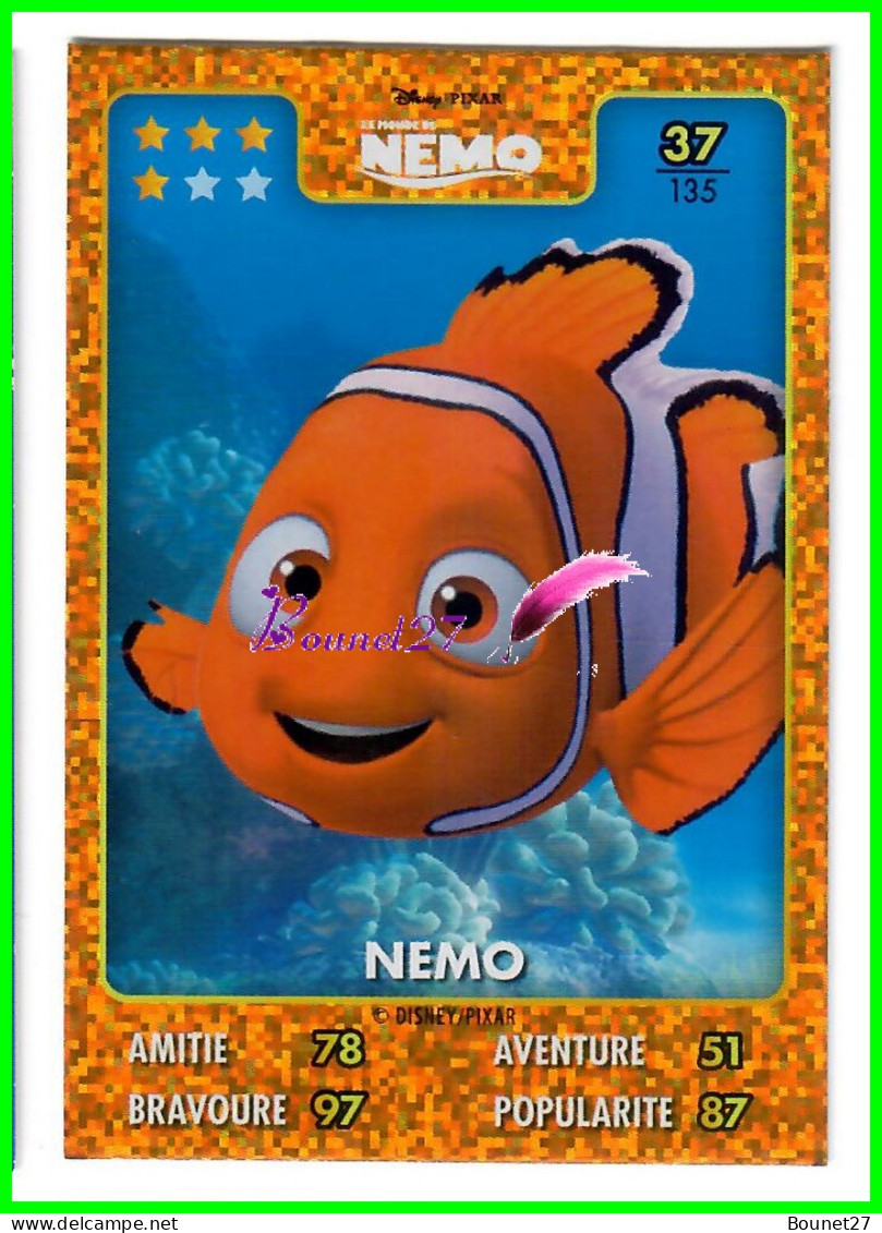 Carte Auchan Disney Pixar 2015 - LE MONDE DE NEMO - N°37 NEMO Brillante  - Disney