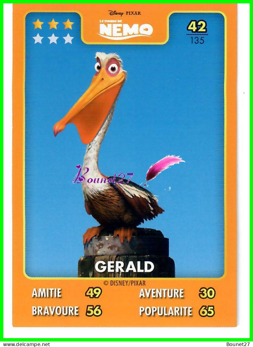 Carte Auchan Disney Pixar 2015 - LE MONDE DE NEMO - N°42 GERALD - Disney