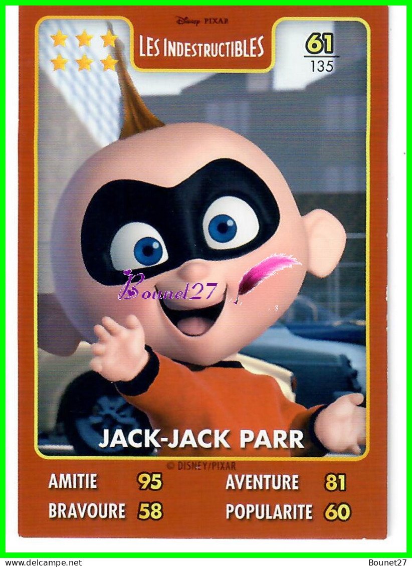 Carte Auchan Disney Pixar 2015 - LES INDESTRUCTIBLES - N°61 JACK JACK PARR - Disney