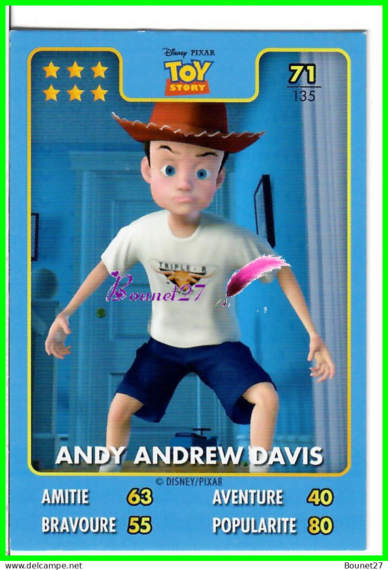 Carte Auchan Disney Pixar 2015 - TOY STORY - N°71 ANDY ANDREW DAVIS - Disney