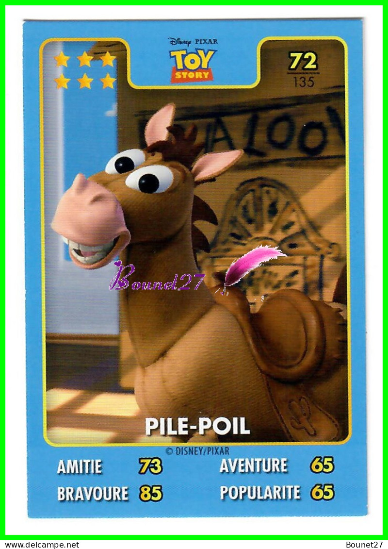 Carte Auchan Disney Pixar 2015 - TOY STORY - N°72 PILE POIL - Disney