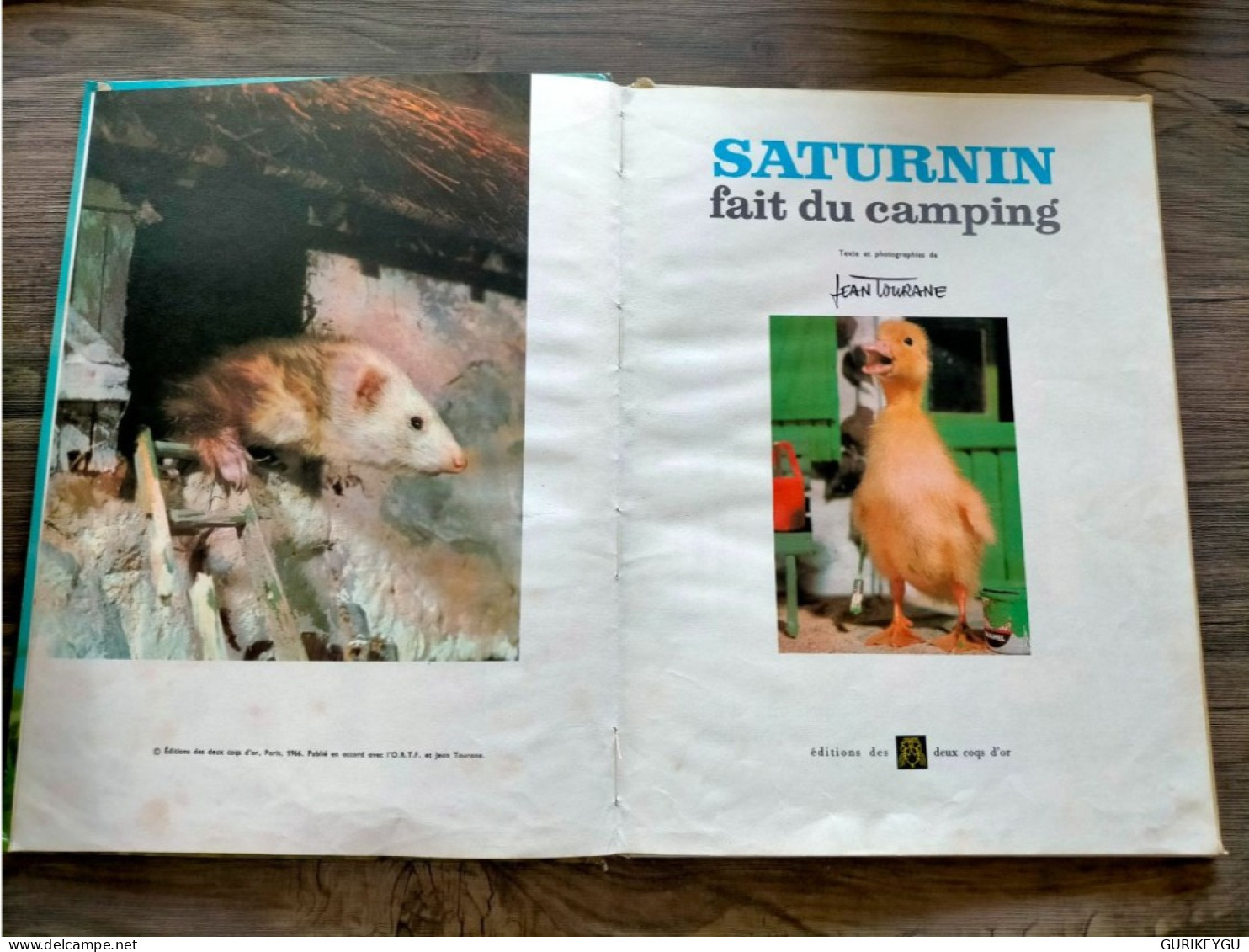 SATURNIN Fait Du Camping JEAN TOURANE  ORTF N° 28 En EO De 1966 Deux Coqs D'or  Livre Cartonnée - Spirou Et Fantasio