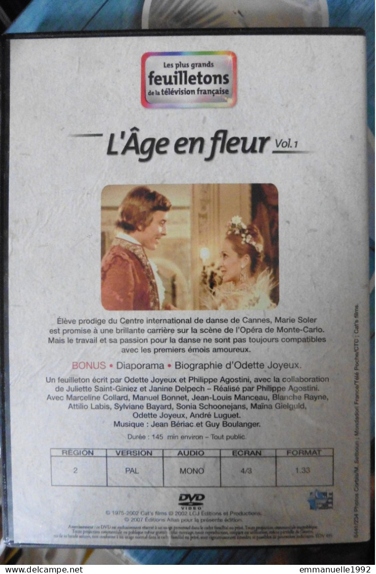 DVD Feuilleton TV 1975 L'âge En Fleur D'après Odette Joyeux Avec Marceline Collard Volume 1 - Serie E Programmi TV