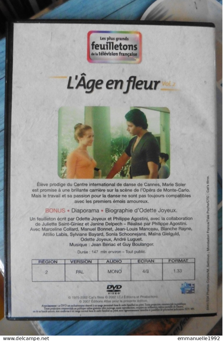 DVD Feuilleton TV 1975 L'âge En Fleur D'après Odette Joyeux Avec Marceline Collard Volume 2 - Serie E Programmi TV