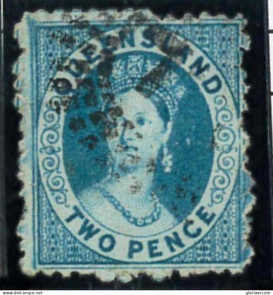 P1703 - QUEENSLAND , SG 15 , USED , SMALL THIN - Used Stamps