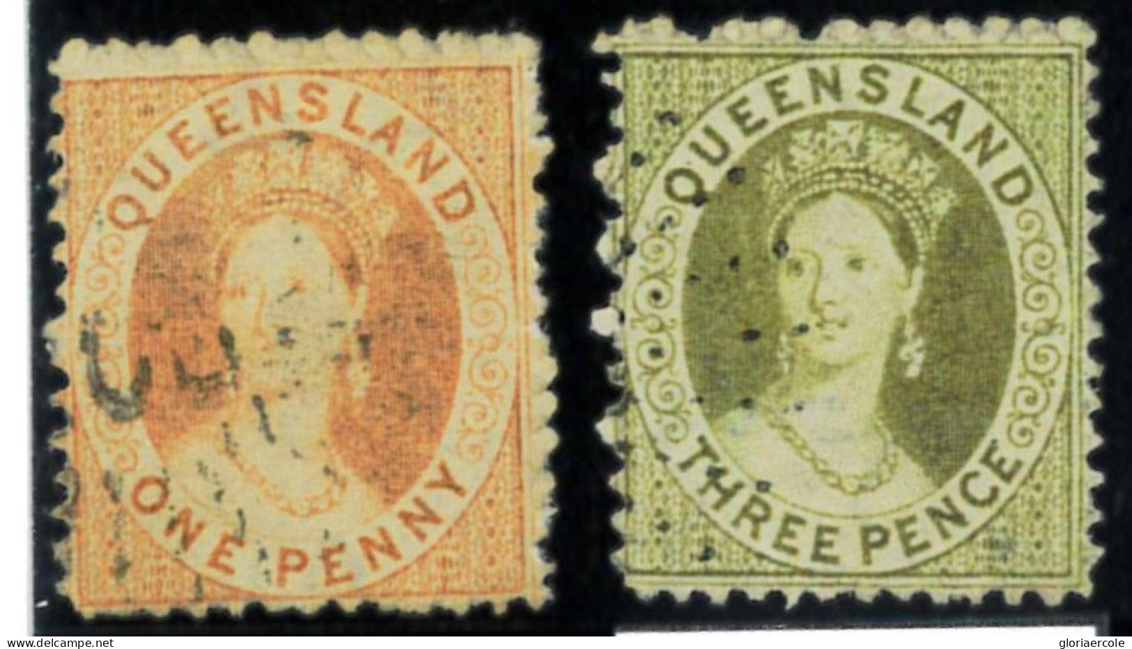 P1706 - QUEENSLAND , SG 59 + 65 VFU - Used Stamps