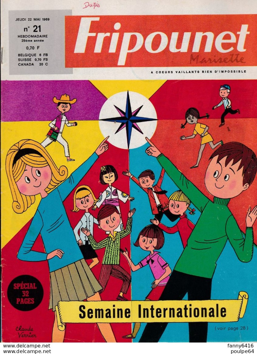 Fripounet - N°21 - Année 1969 - Fripounet