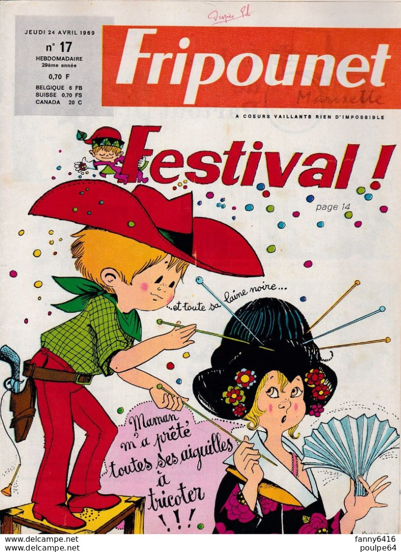 Fripounet - N°17 - Année 1969 - Fripounet