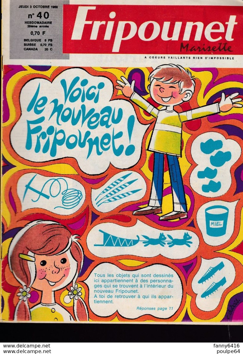 Fripounet - N°40 - Année 1968 - Fripounet