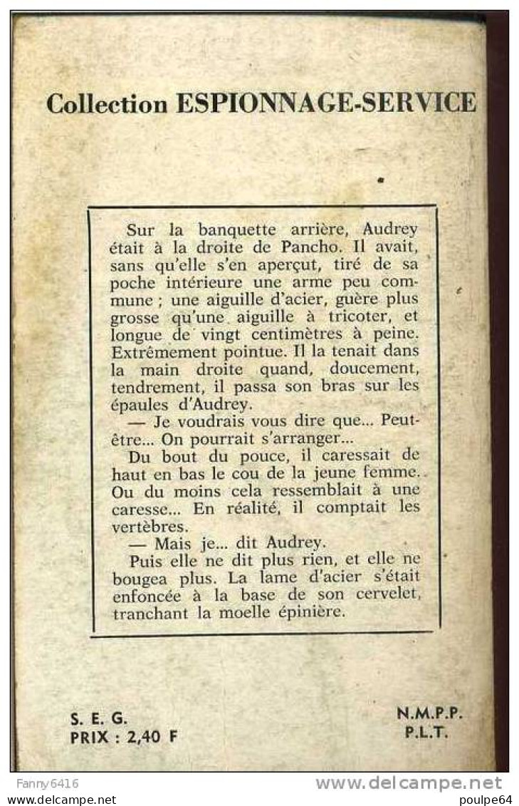 Pancho à Frappé  - Auteur : Yves Dermeze - Collection Espionnage-Service - 192 Pages - Altri & Non Classificati