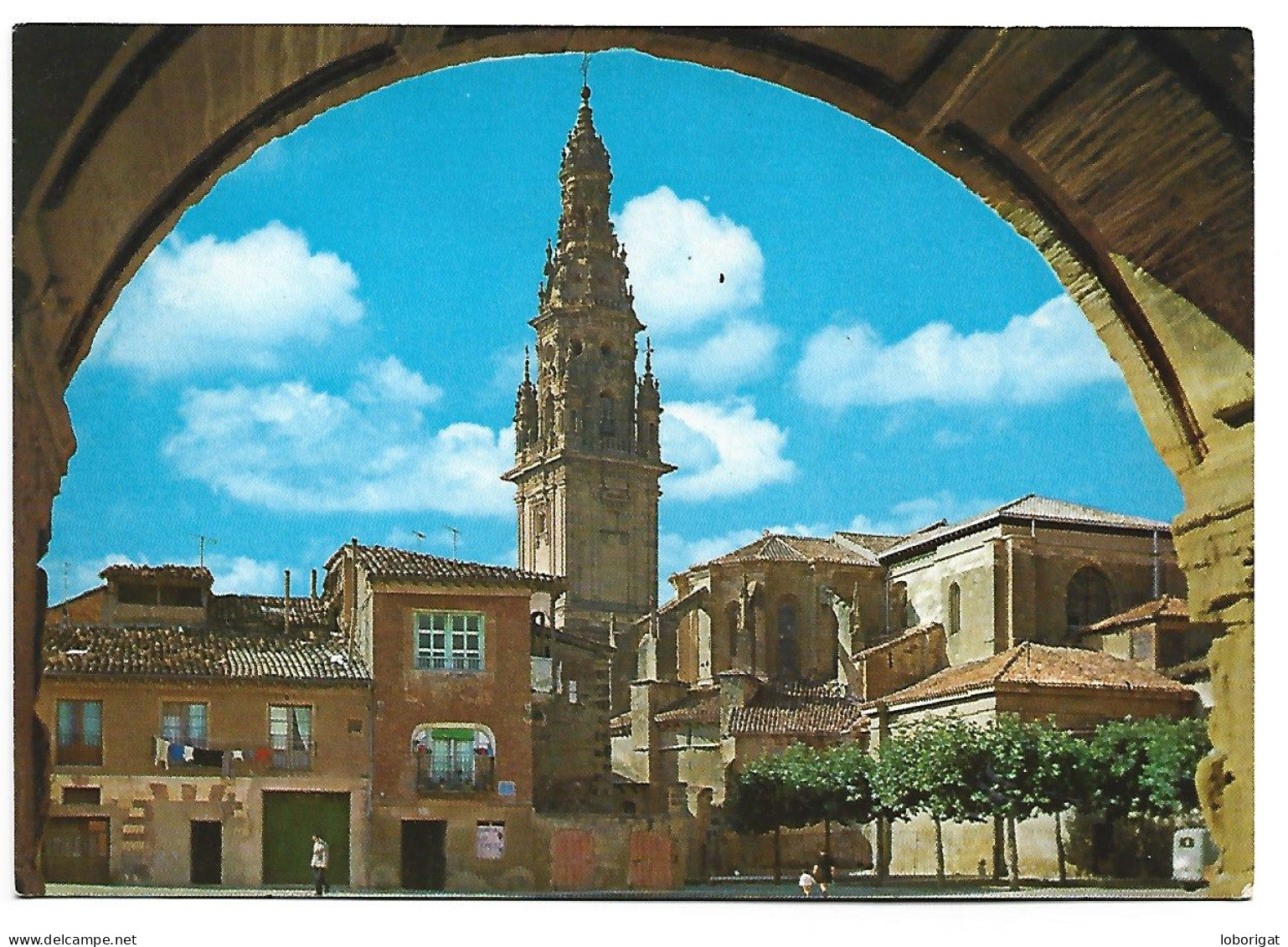 VISTA GENERAL Y TORRE CATEDRAL / GENERAL VIEW AND TOWER OF CATHEDR.- SANTO DOMINGO DE LA CALZADA / LA RIOJA.- ( ESPAÑA ) - La Rioja (Logrono)