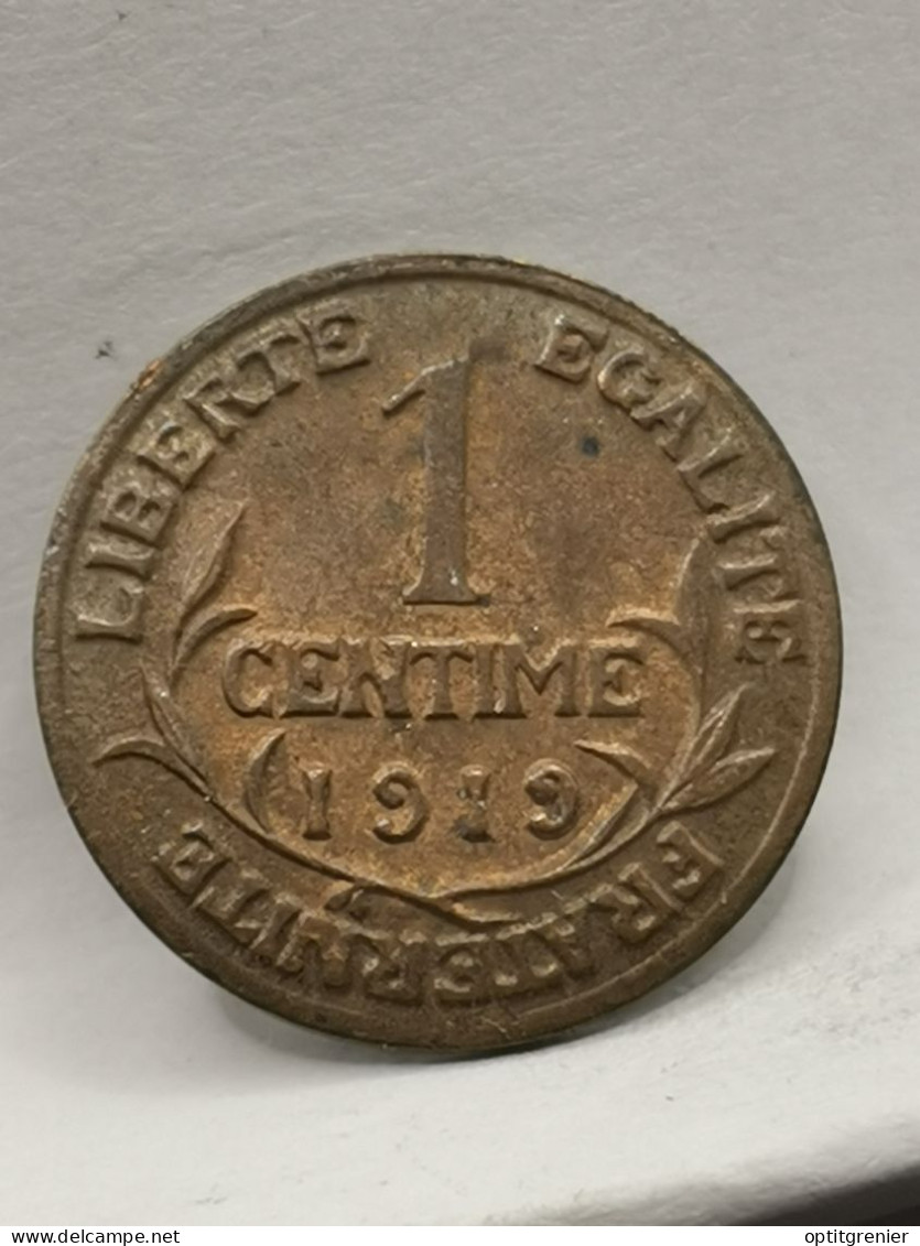 1 CENTIME 1919 DANIEL DUPUIS FRANCE - 1 Centime