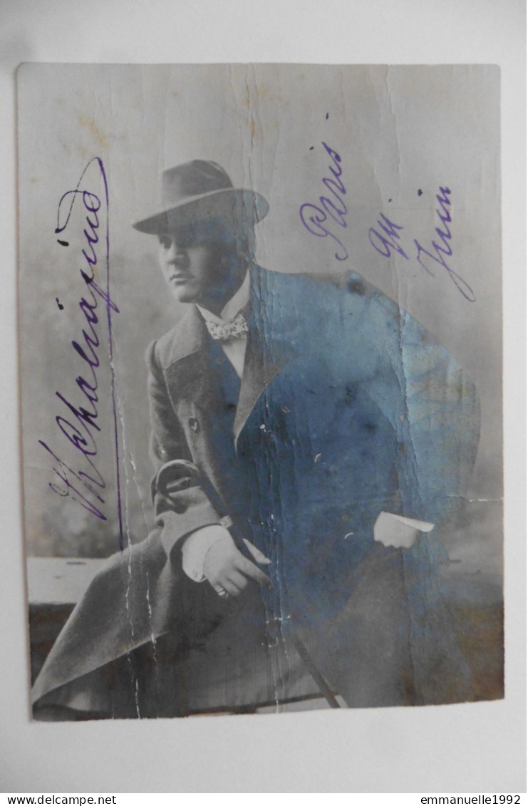 Autographe Carte Postale Photo écrite Et Signée Par Le Chanteur Russe Feodor Chaliapine En 1906 - Sänger Und Musiker