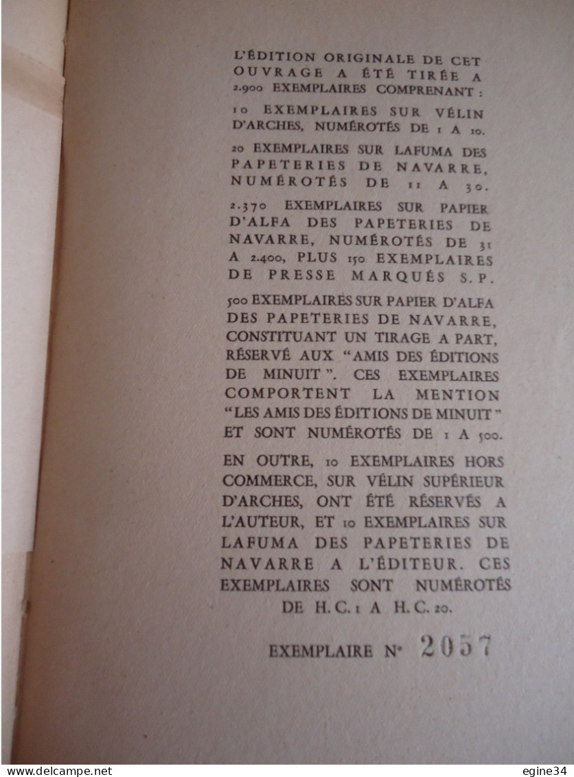 Les Editions De Minuit - Pierre Jean Jouve - ODE - 1950 - E.O. Sur Papier Alfa No 2057 - Autores Franceses