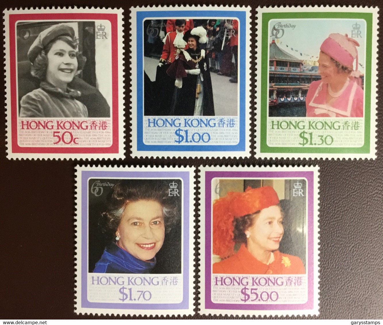 Hong Kong 1986 Queen’s 60th Birthday MNH - Unused Stamps