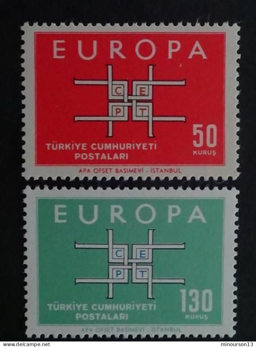 1963 TURQUIE Y&T N° 1672 & 1673 ** - EUROPA - Unused Stamps