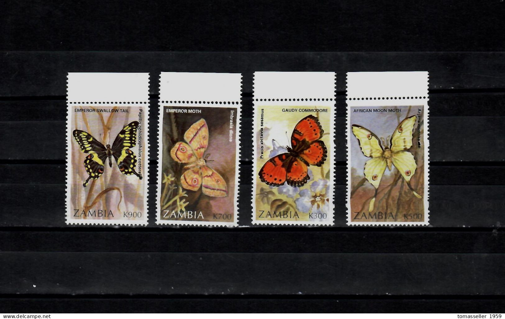 Zambia-1997 Moths And Butterflies Of Zambia - 4 St.MNH** - Zambia (1965-...)