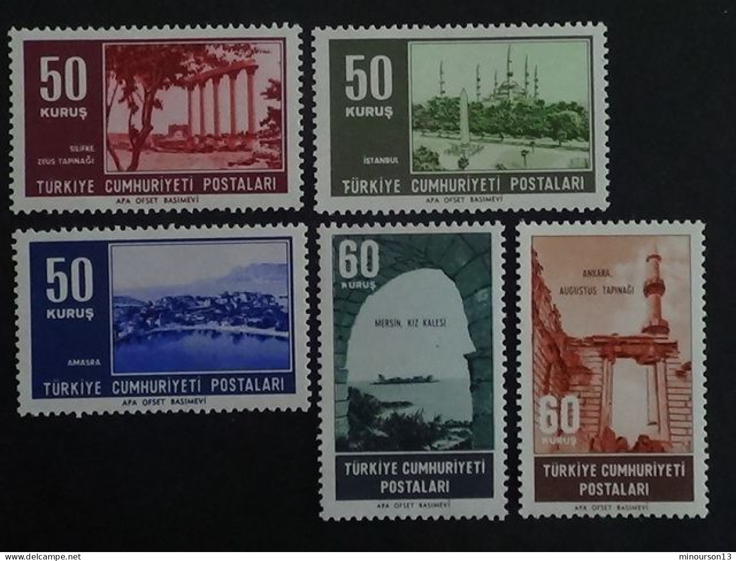1964 TURQUIE Y&T N° 1690 & 1694 ** - SITES TOURISTIQUES - Unused Stamps